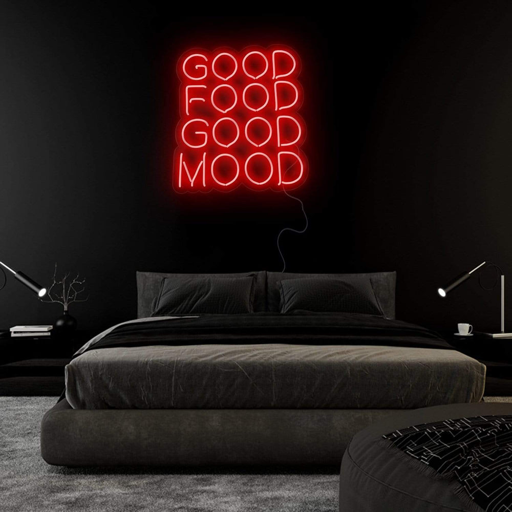 "Good Food Good Mood" Neon Sign Schriftzug - NEONEVERGLOW