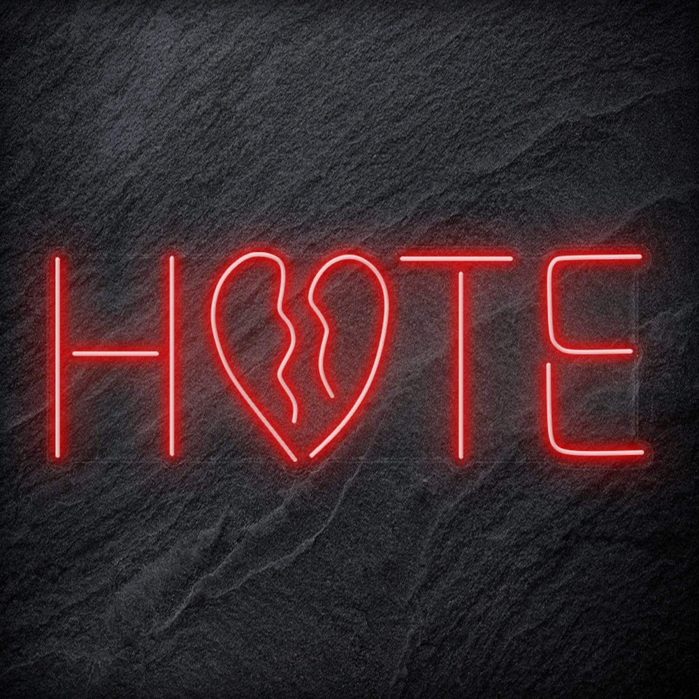 "Hate" Neon Schriftzug Sign - NEONEVERGLOW