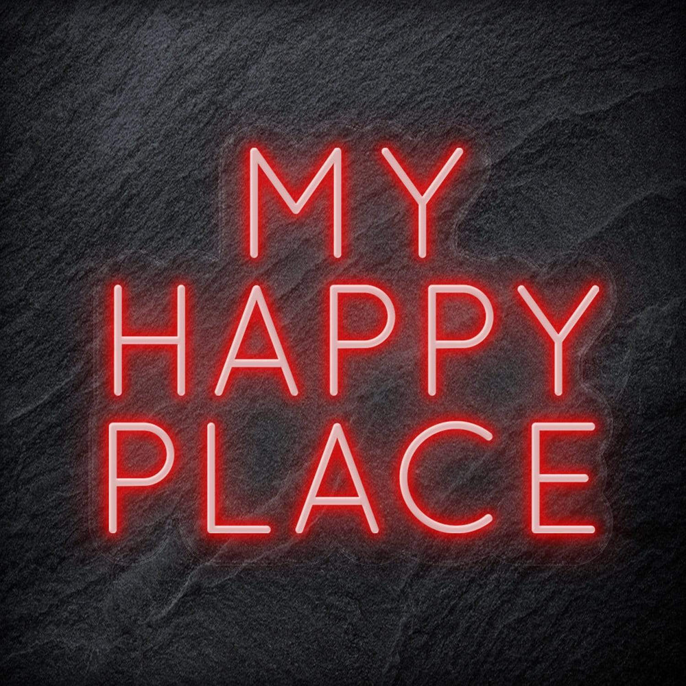 "My Happy Place" Neon Schriftzug - NEONEVERGLOW