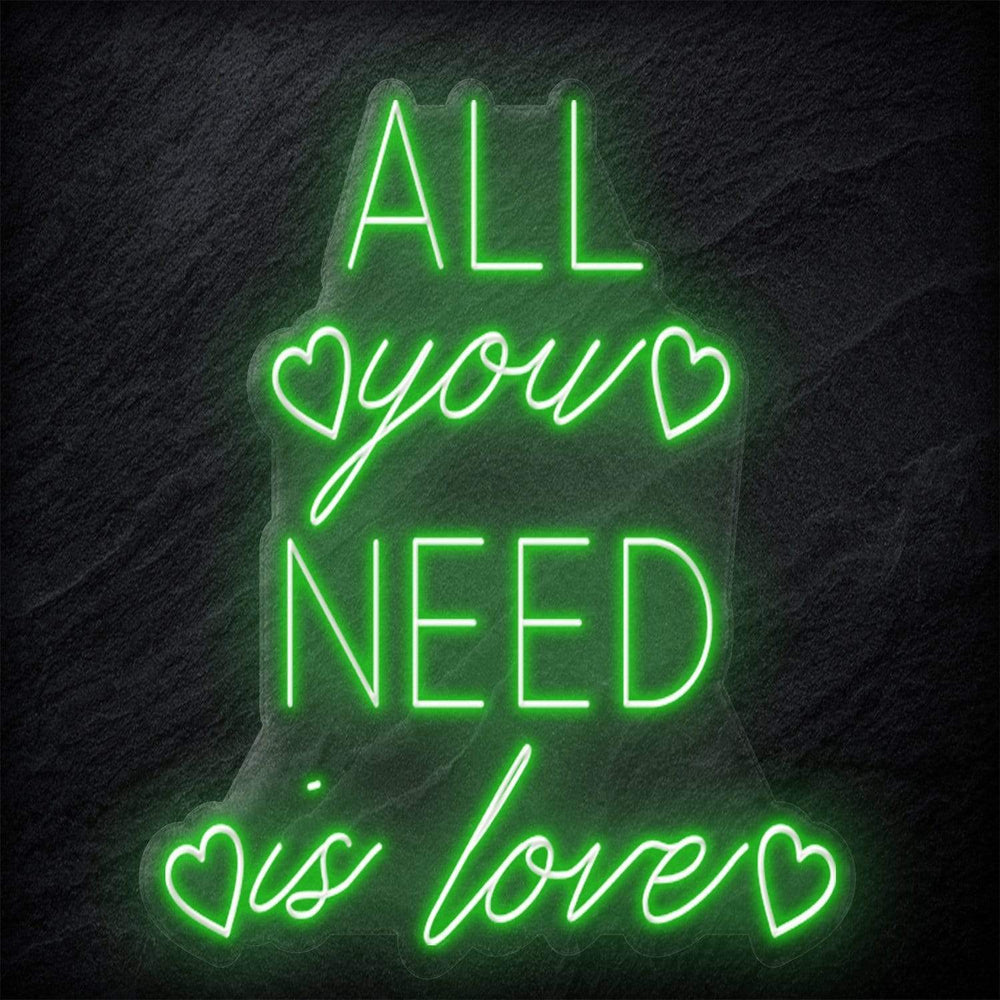 "All You Need Is Love" Neonschild - NEONEVERGLOW