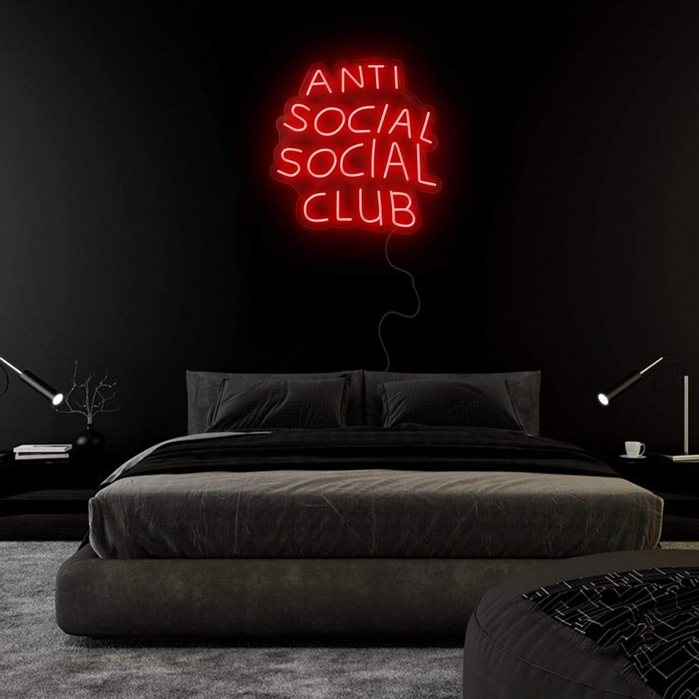 "Anti Social Club" Neon Sign Schriftzug - NEONEVERGLOW