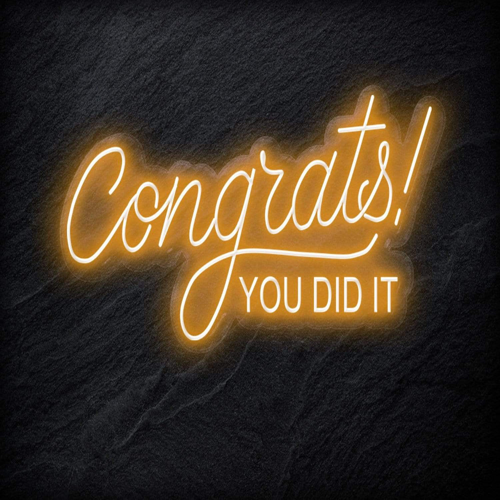 "Congrats" Neon Schriftzug - NEONEVERGLOW