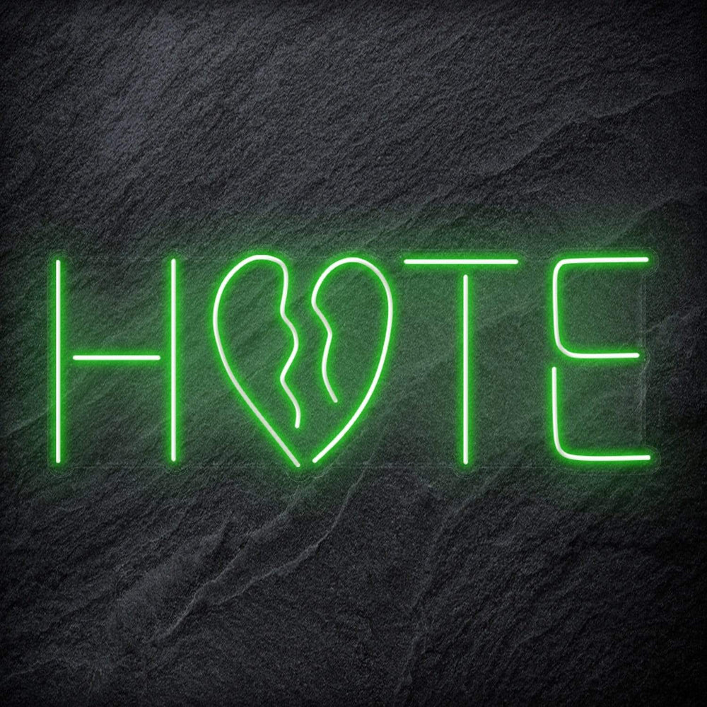 "Hate" Neon Schriftzug Sign - NEONEVERGLOW