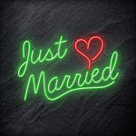 "Just Married" LED Neon Schriftzug - NEONEVERGLOW