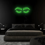 "Lashes" LED Neonschild Sign - NEONEVERGLOW