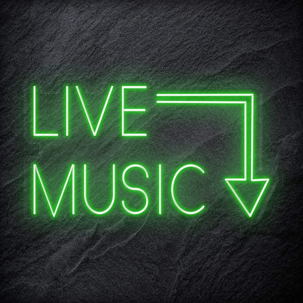 "Live Music" Neonschild Sign Schriftzug - NEONEVERGLOW