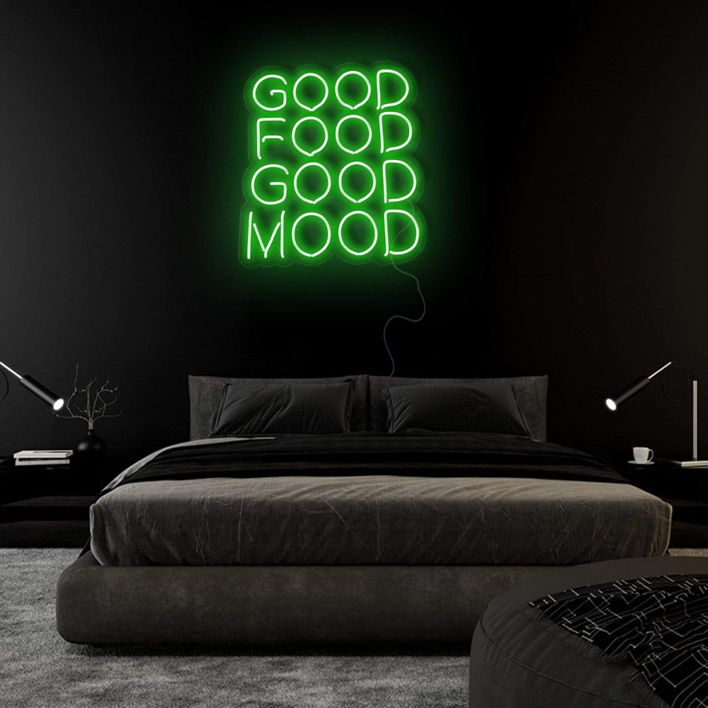 "Good Food Good Mood" Neon Sign Schriftzug - NEONEVERGLOW