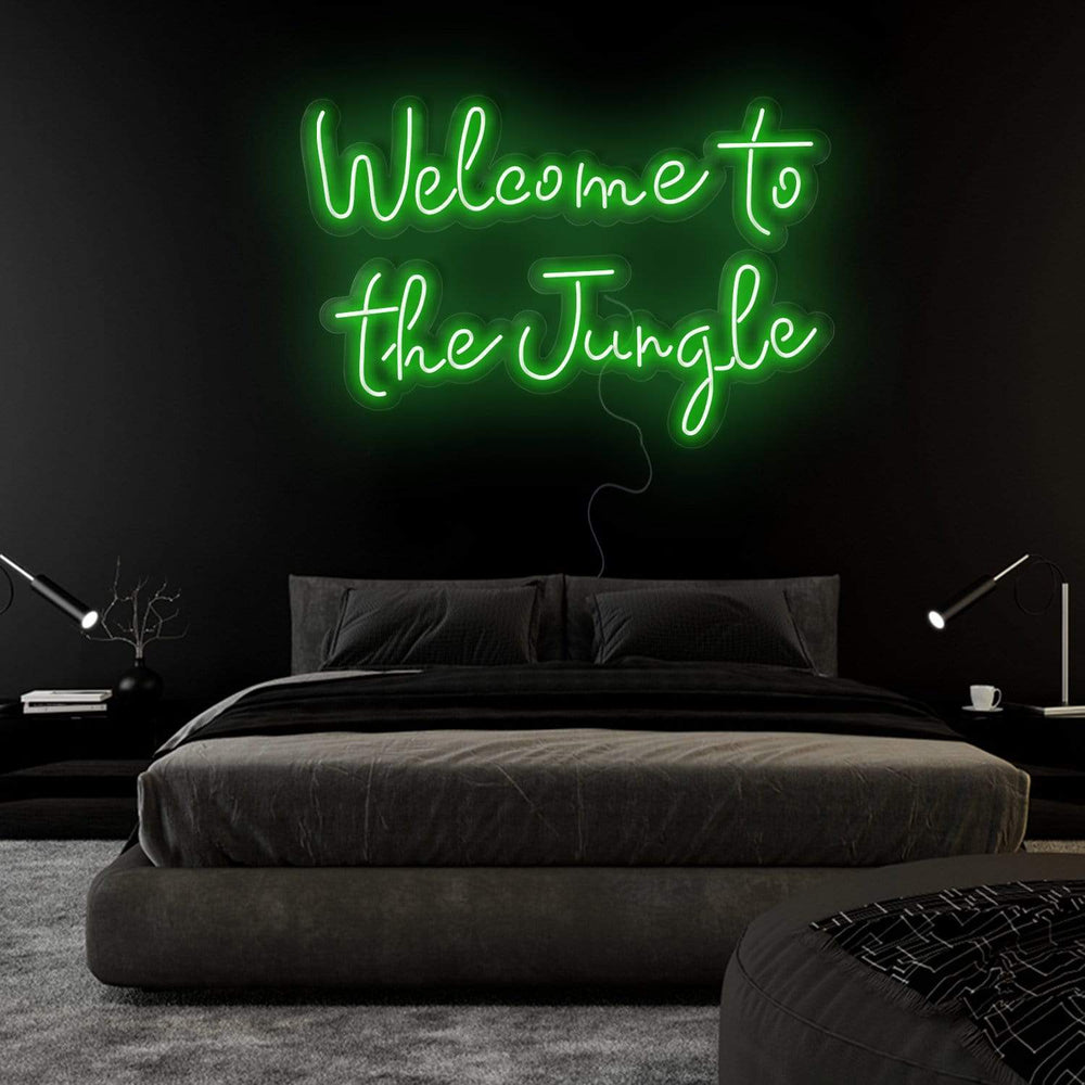 "Welcome To The Jungle" Neonschild Sign Schriftzug - NEONEVERGLOW