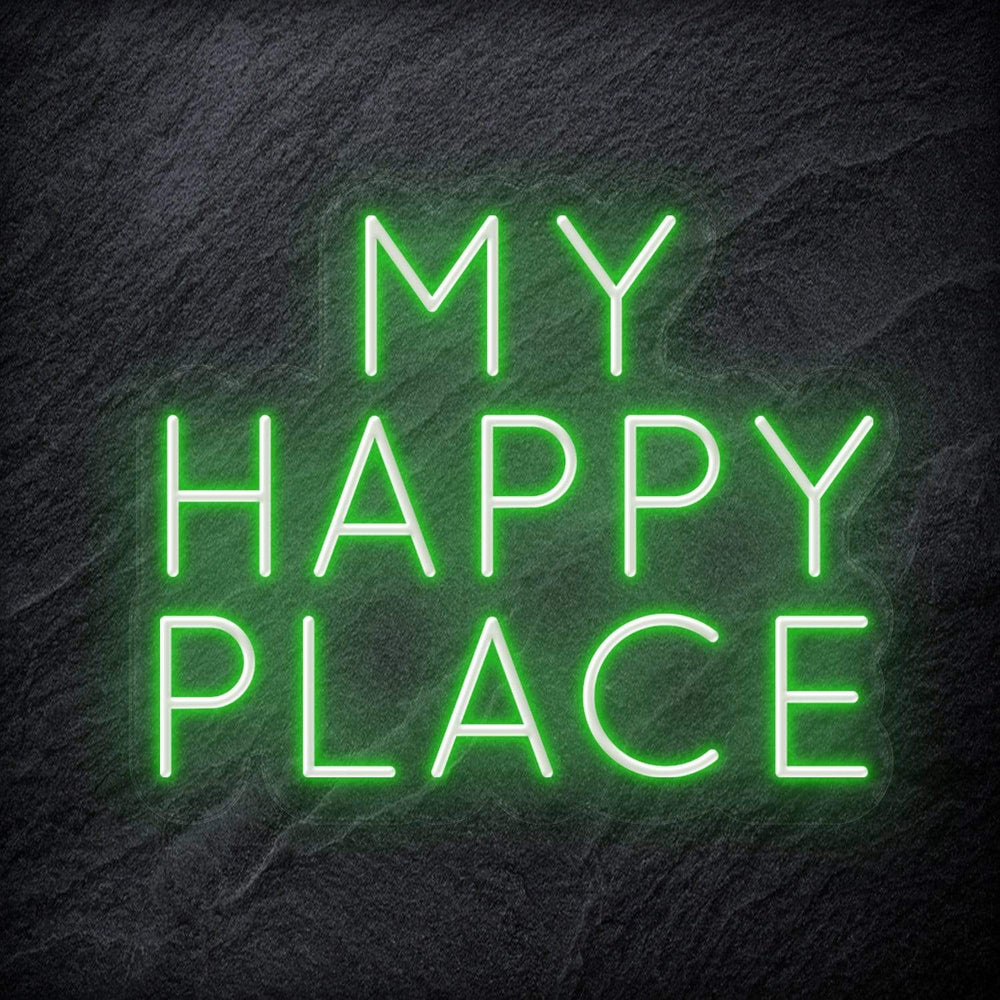 "My Happy Place" Neon Schriftzug - NEONEVERGLOW