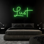 "Lust" LED Neonschild Sign Schriftzug - NEONEVERGLOW