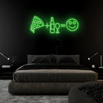 "Pizza Party Smile" LED Neonschild Sign Schriftzug - NEONEVERGLOW
