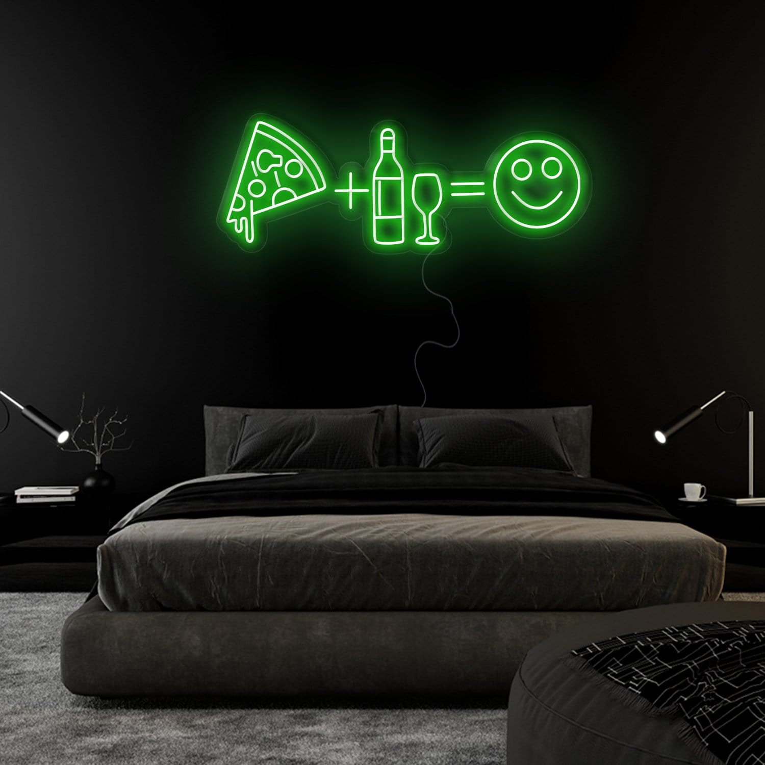 "Pizza Party Smile" LED Neonschild Sign Schriftzug - NEONEVERGLOW