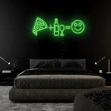 "Pizza Party Smile" LED Neonschild Sign Schriftzug - NEONEVERGLOW