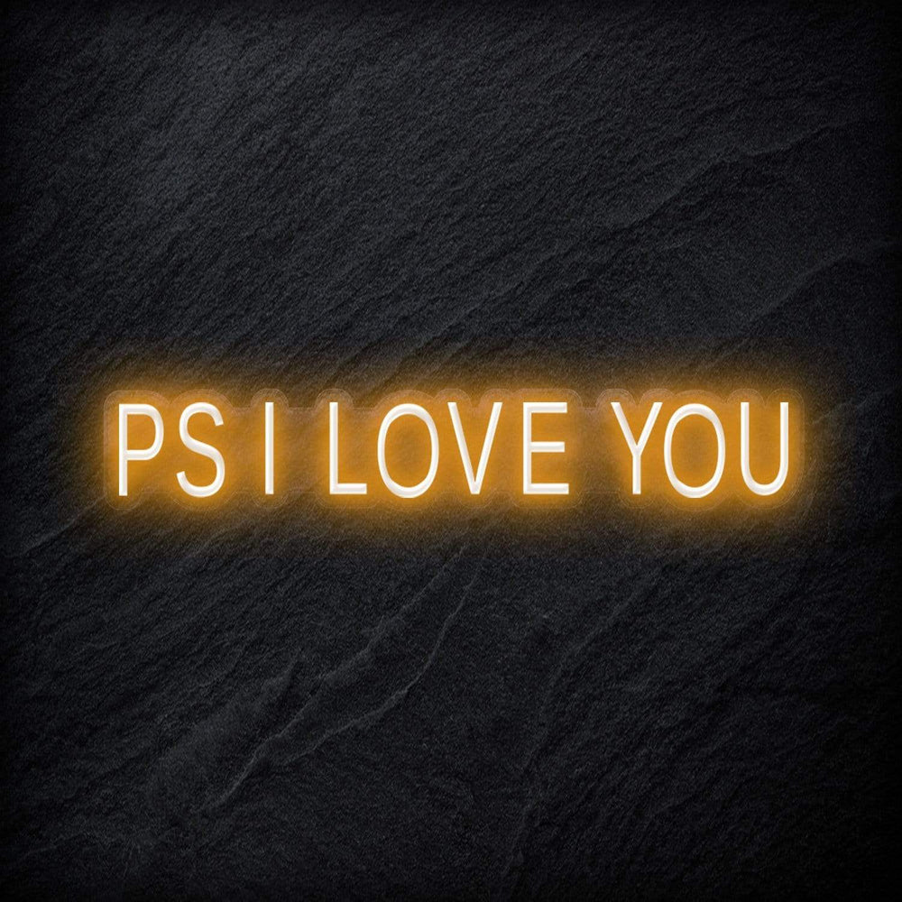 "PS I Love You" Neon Schriftzug - NEONEVERGLOW