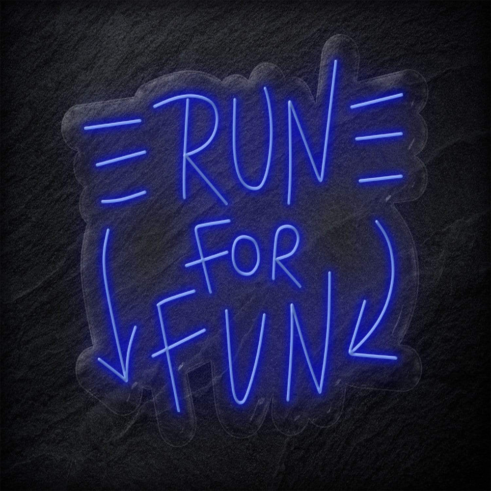 "Run For Fun" Neonschild Sign - NEONEVERGLOW