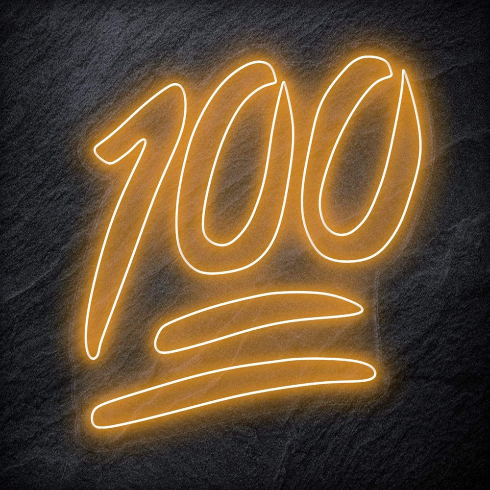 "100" Neon Schriftzug - NEONEVERGLOW