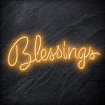 "Blessings" LED Neon Sign Schriftzug - NEONEVERGLOW
