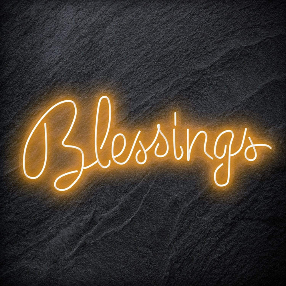 "Blessings" Neon Sign Schriftzug - NEONEVERGLOW