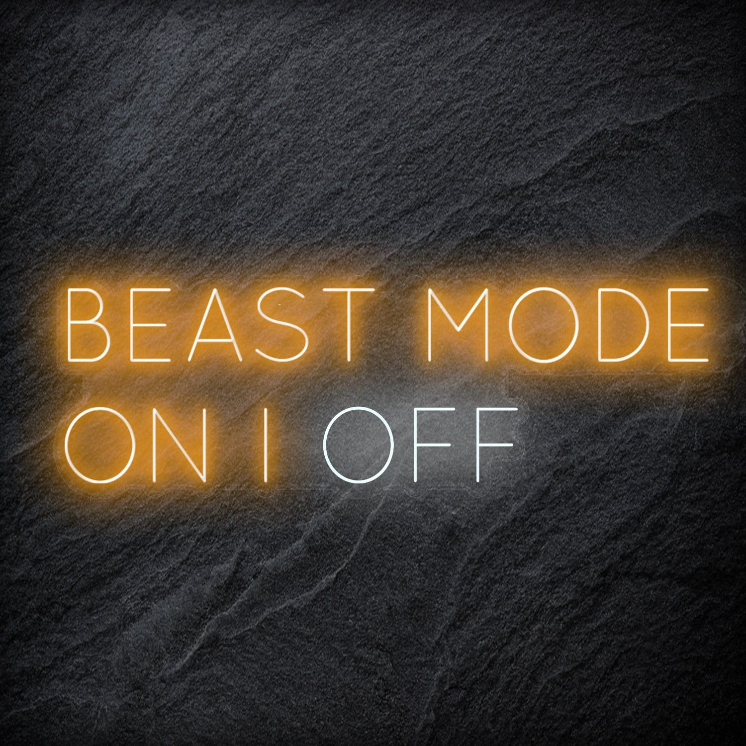 "Beast Mode On Off Fitness" LED Neon Sign Schriftzug - NEONEVERGLOW
