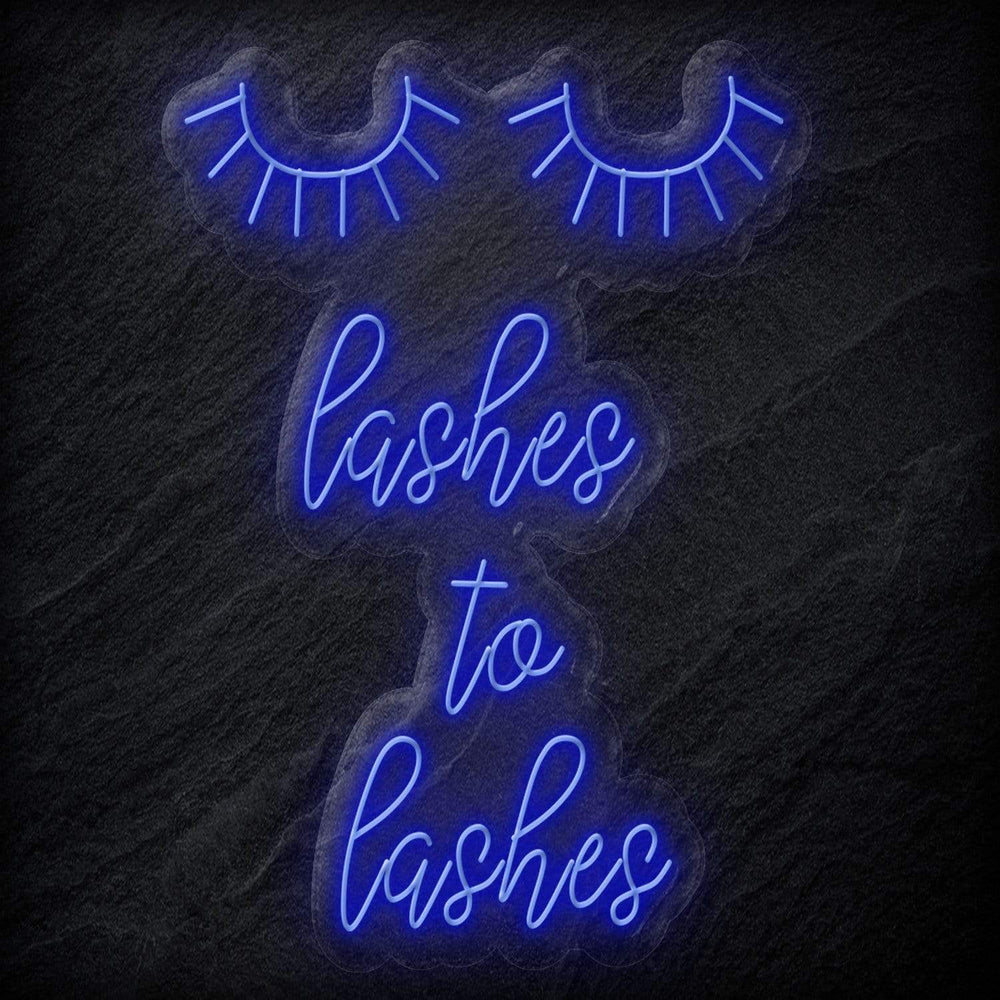 "Lashes to Lashes" Neonschild Sign - NEONEVERGLOW