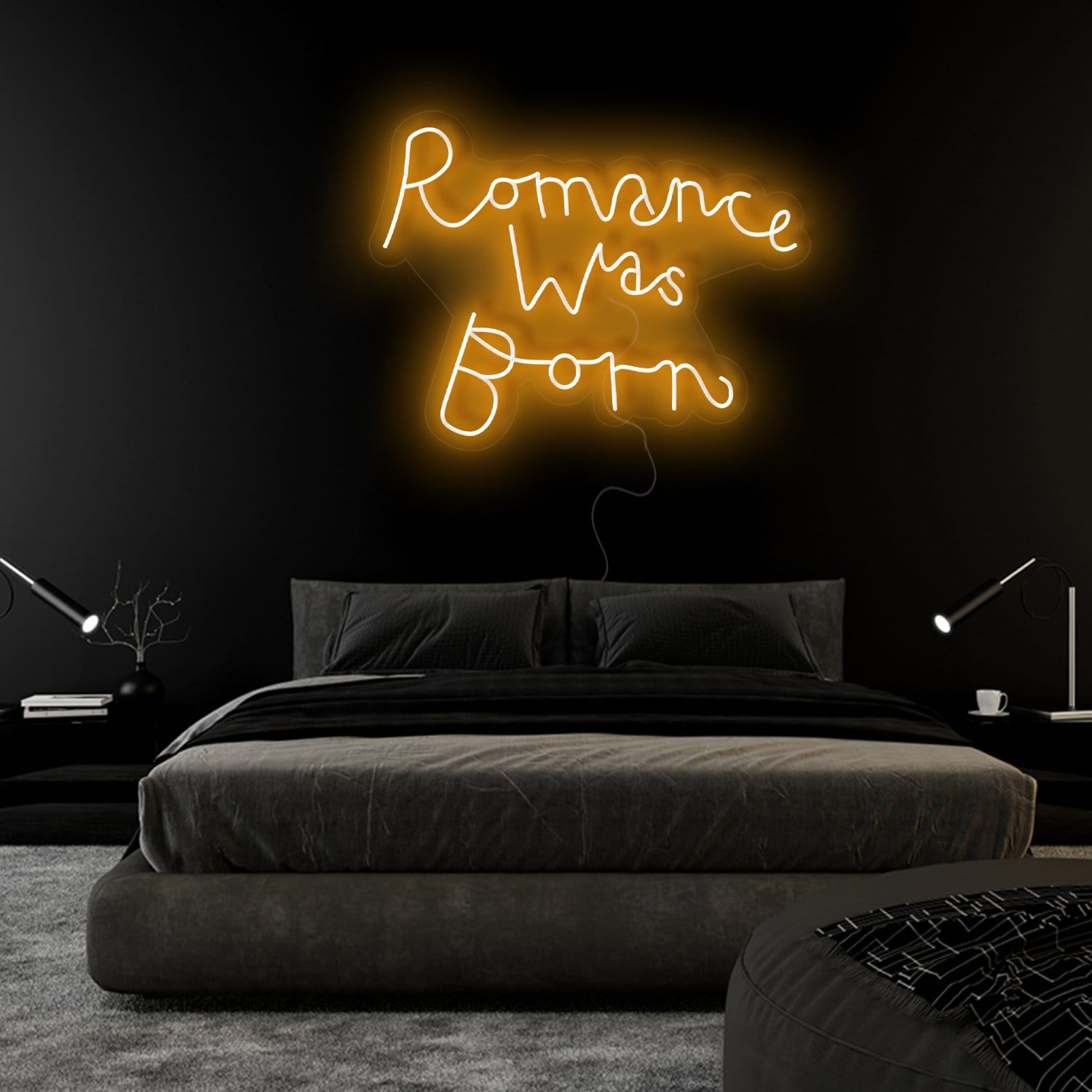 "Romance Was Born" LED Neon Sign Schriftzug - NEONEVERGLOW
