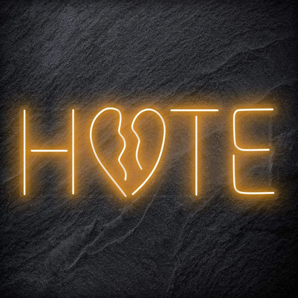 "Hate" Neon Schriftzug Sign - NEONEVERGLOW