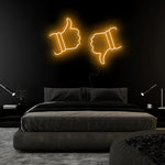"Like Dislike" LED Neonschild Sign Schriftzug - NEONEVERGLOW