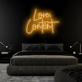 "Love,Content" LED Neonschild Sign Schriftzug - NEONEVERGLOW