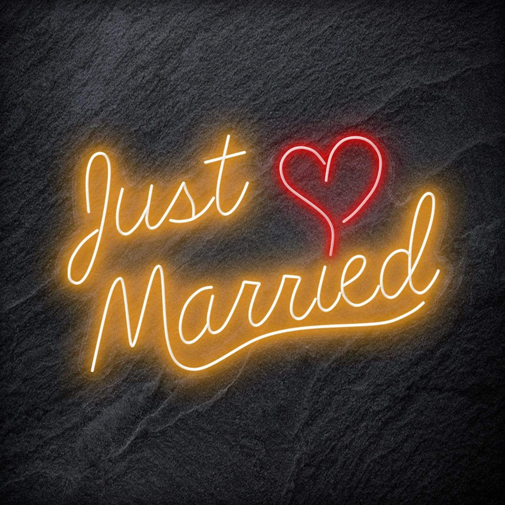 "Just Married" Neon Schriftzug - NEONEVERGLOW