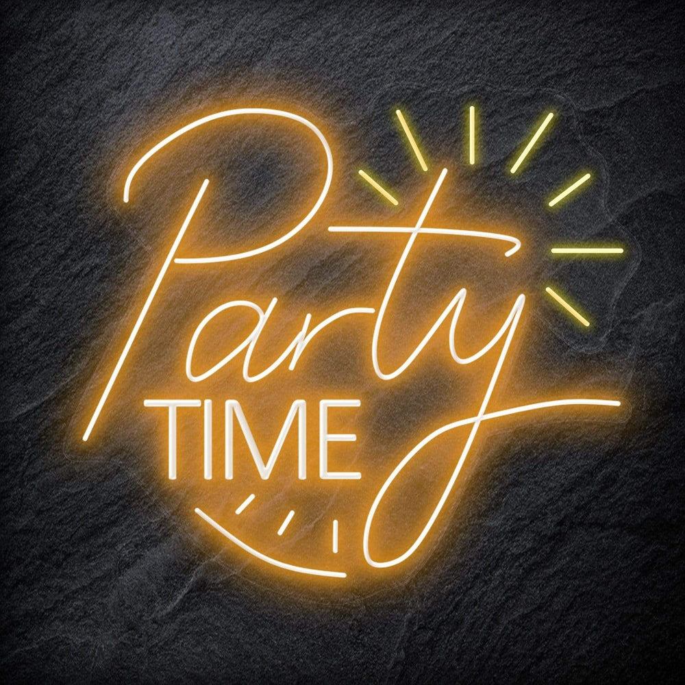 "Party Time" Neonschild Sign Schriftzug - NEONEVERGLOW