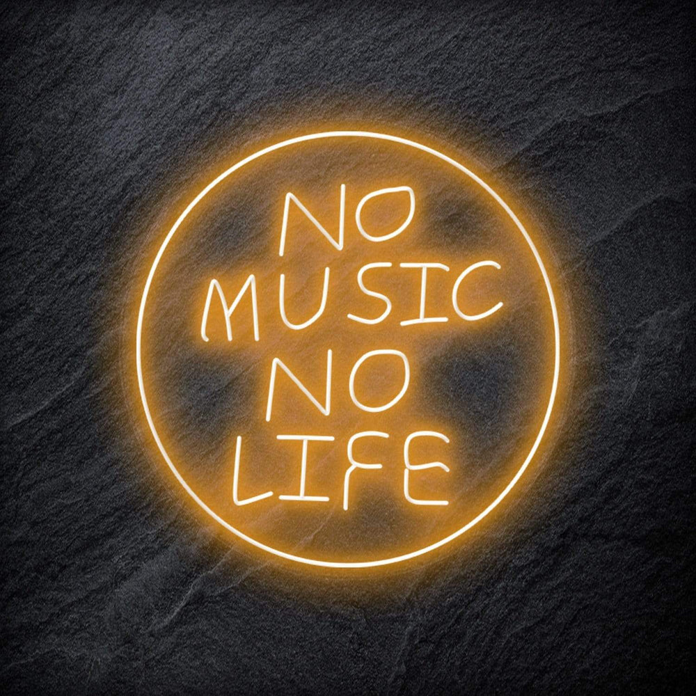 "No Music No Life" Neon Schriftzug Sign - NEONEVERGLOW