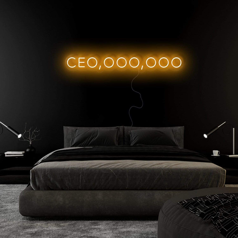 " Ceo,ooo,ooo" Neon Sign Schriftzug - NEONEVERGLOW