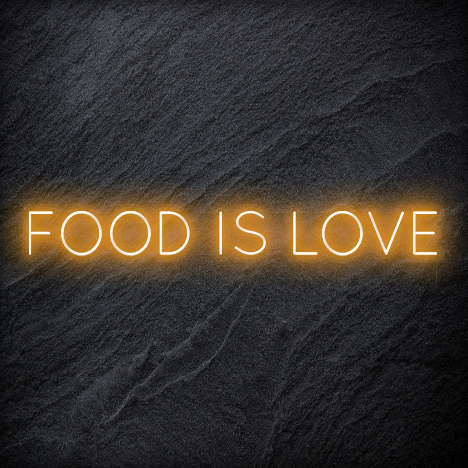 "Food Is Love " LED Neonschild Sign Schriftzug - NEONEVERGLOW