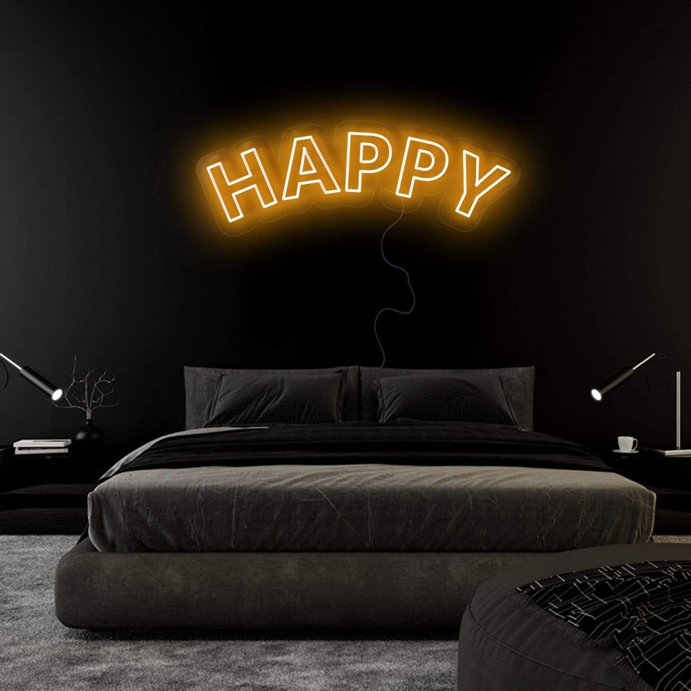 "Happy" Neonschild Sign Schriftzug - NEONEVERGLOW