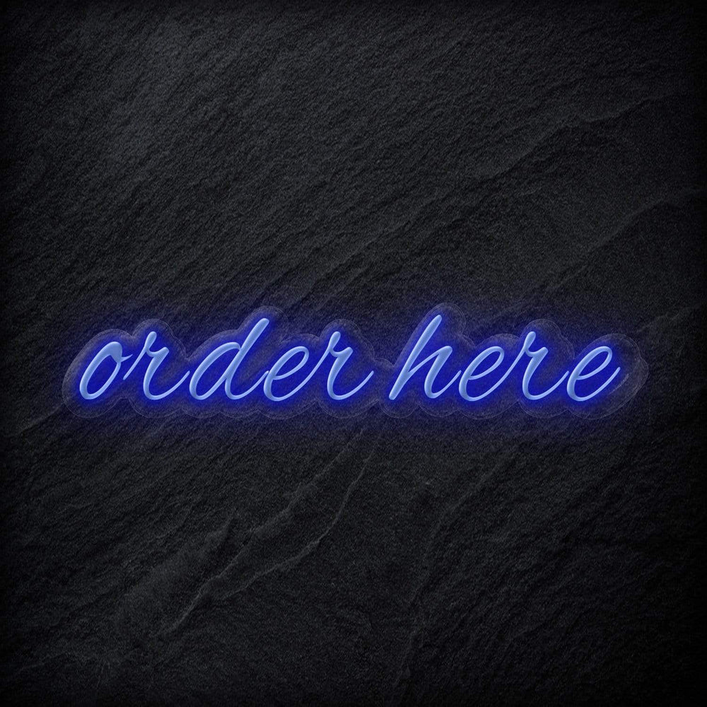 "Order Here" Neon Schriftzug - NEONEVERGLOW