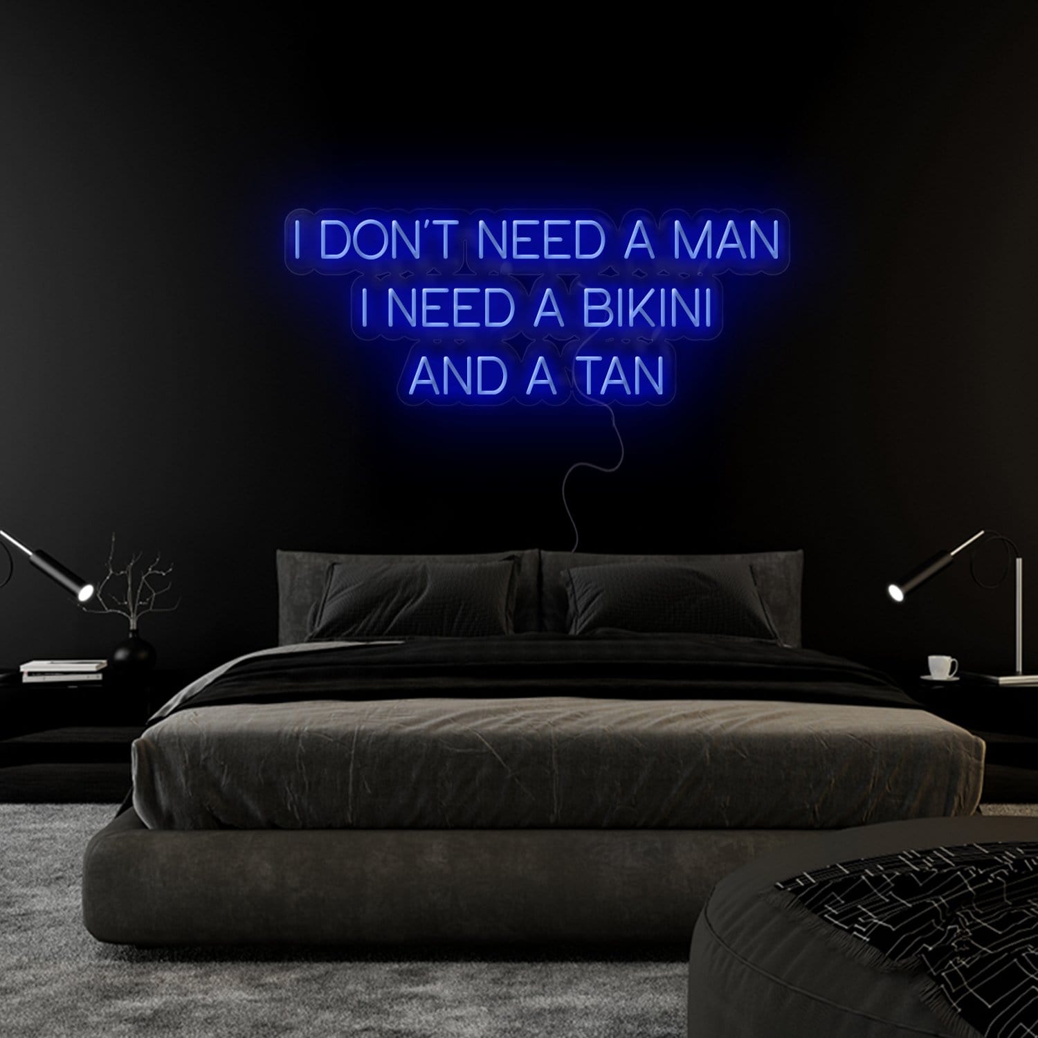 "I Don´t Need a Man" LED Neonschild Sign Schriftzug - NEONEVERGLOW