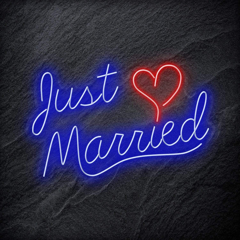 "Just Married" Neon Schriftzug - NEONEVERGLOW