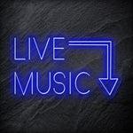 "Live Music" LED Neonschild Sign Schriftzug - NEONEVERGLOW