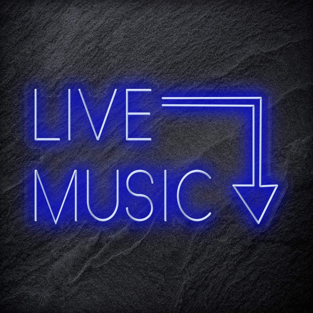 "Live Music" Neonschild Sign Schriftzug - NEONEVERGLOW