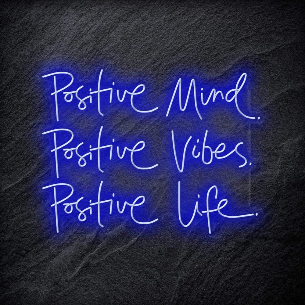 "Positive Mind Posiitve Vibes" Neon Schriftzug - NEONEVERGLOW