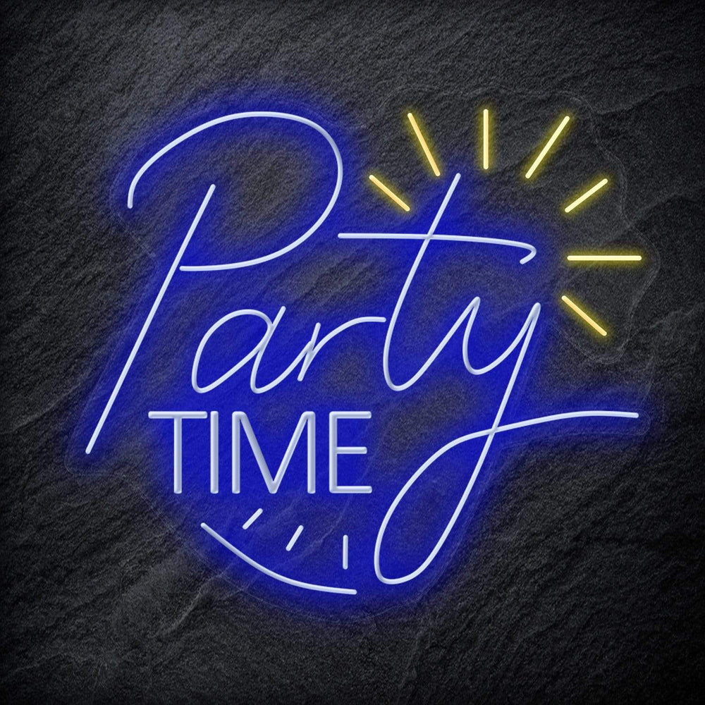 "Party Time" Neonschild Sign Schriftzug - NEONEVERGLOW