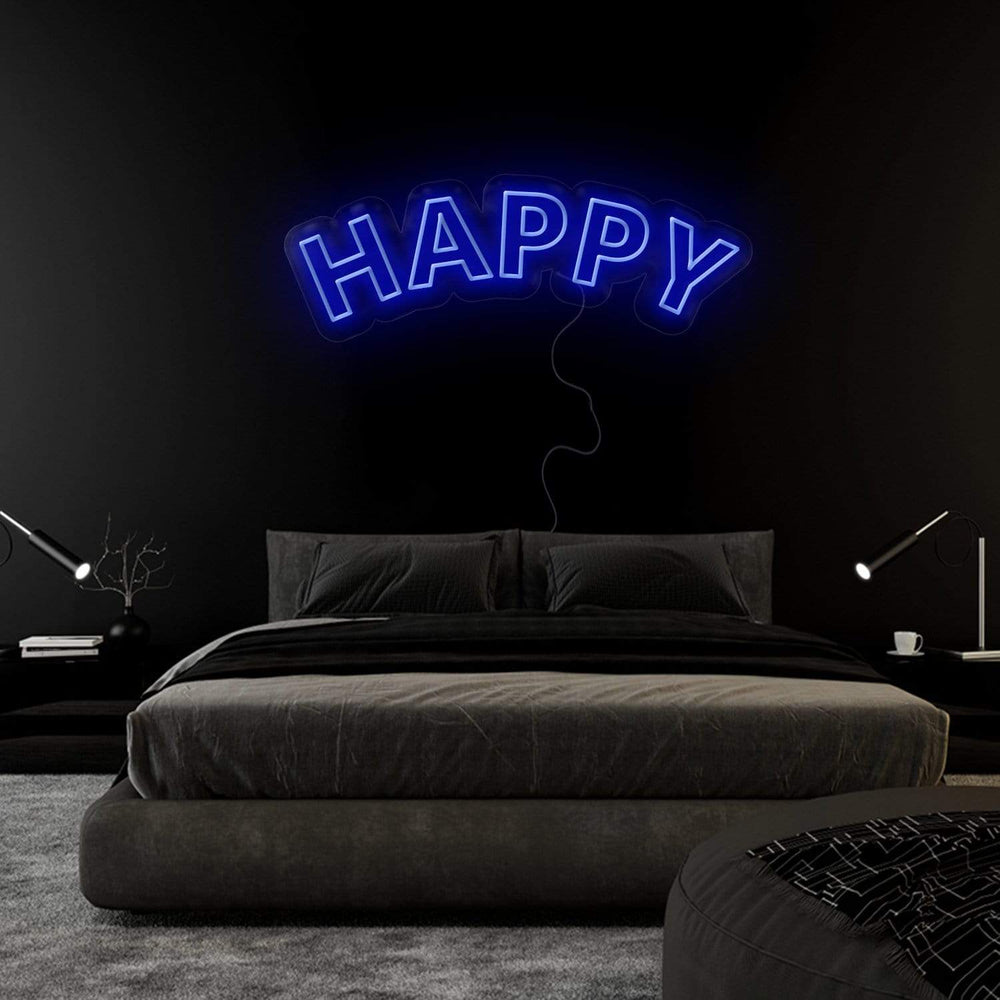 "Happy" Neonschild Sign Schriftzug - NEONEVERGLOW