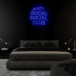 "Anti Social Club" LED Neon Sign Schriftzug - NEONEVERGLOW