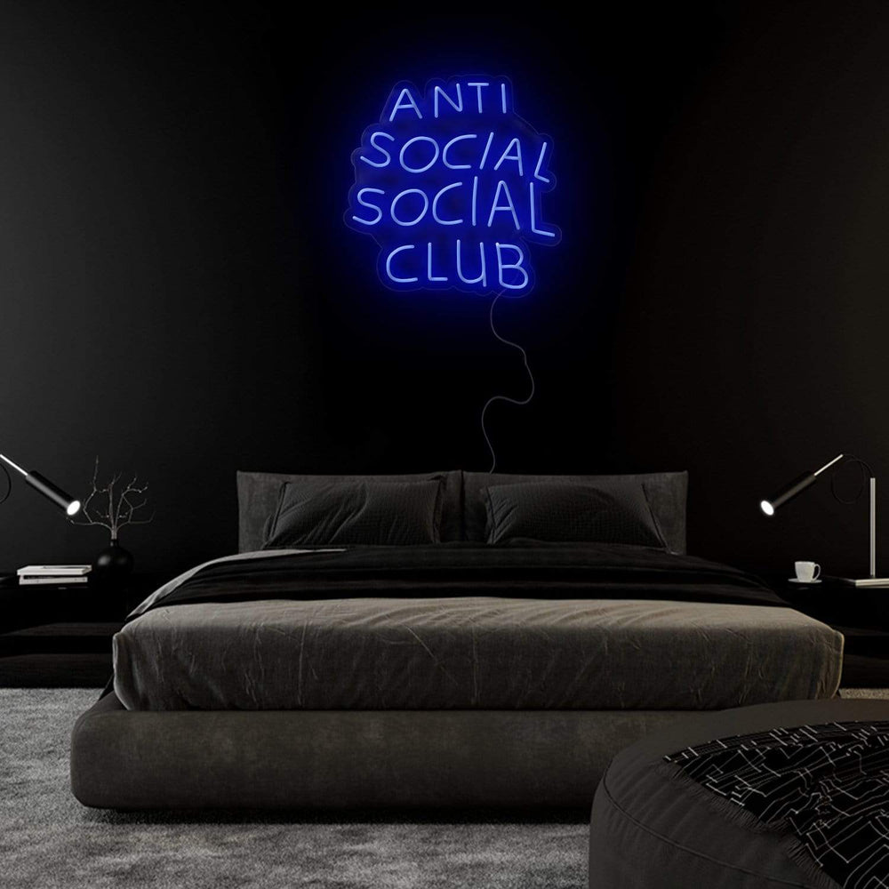 "Anti Social Club" Neon Sign Schriftzug - NEONEVERGLOW