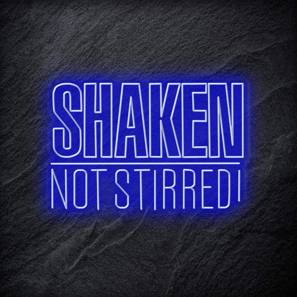 "Shaken Not Stirred" Neon Schriftzug - NEONEVERGLOW