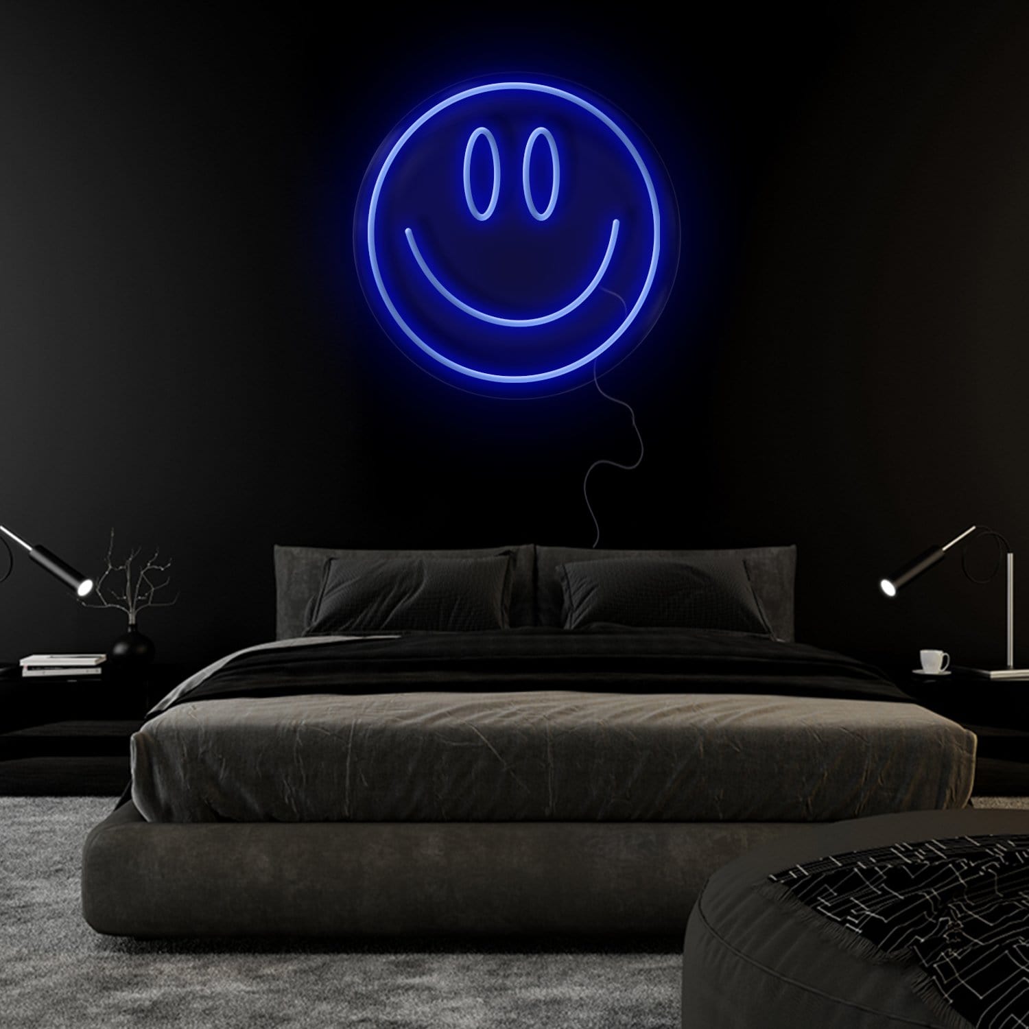 "Smile Lächeln" LED Neonschild Sign Schriftzug - NEONEVERGLOW