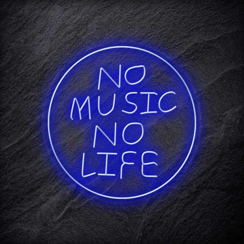 "No Music No Life" Neon Schriftzug Sign - NEONEVERGLOW