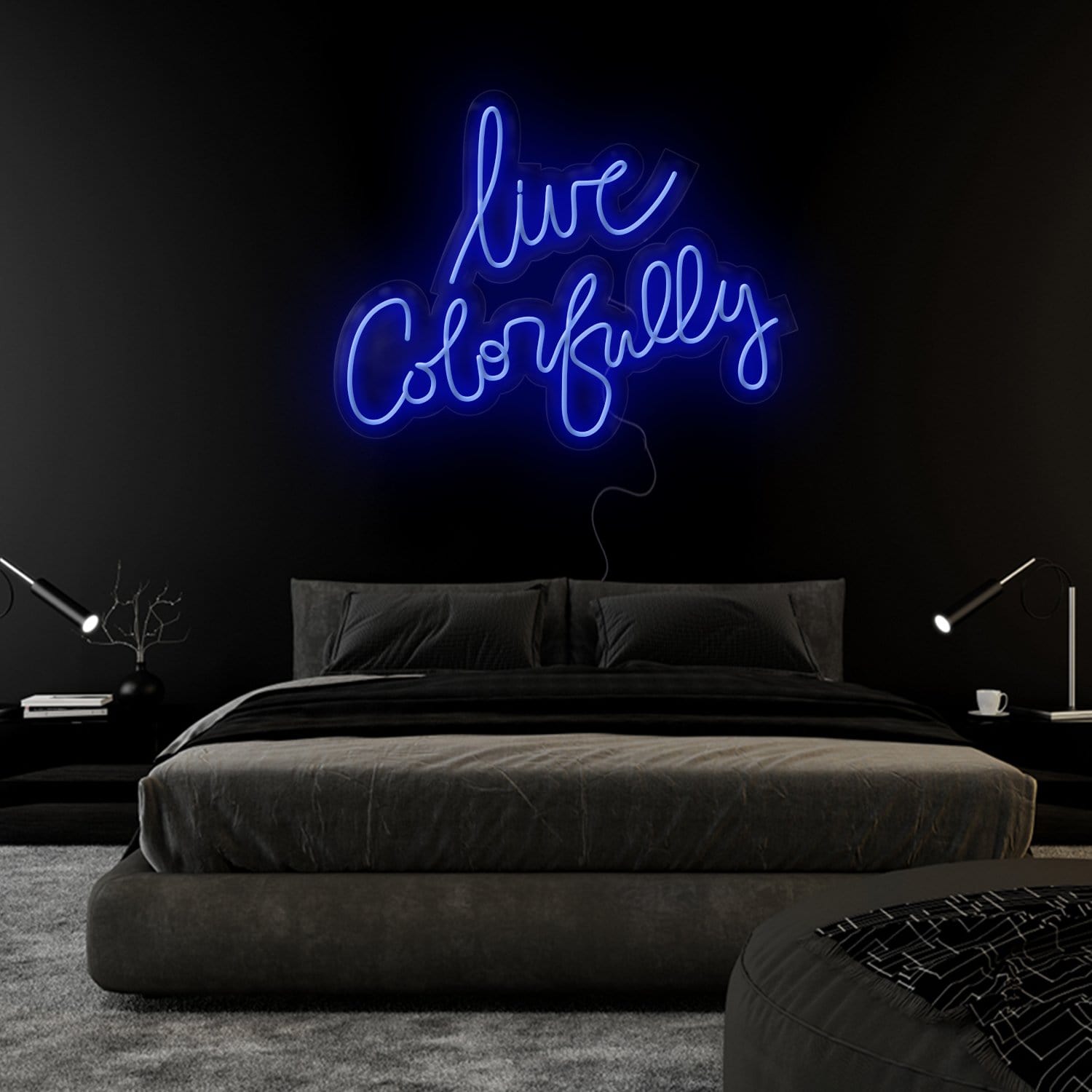"Live Colorfully" LED Neonschild Sign Schriftzug - NEONEVERGLOW