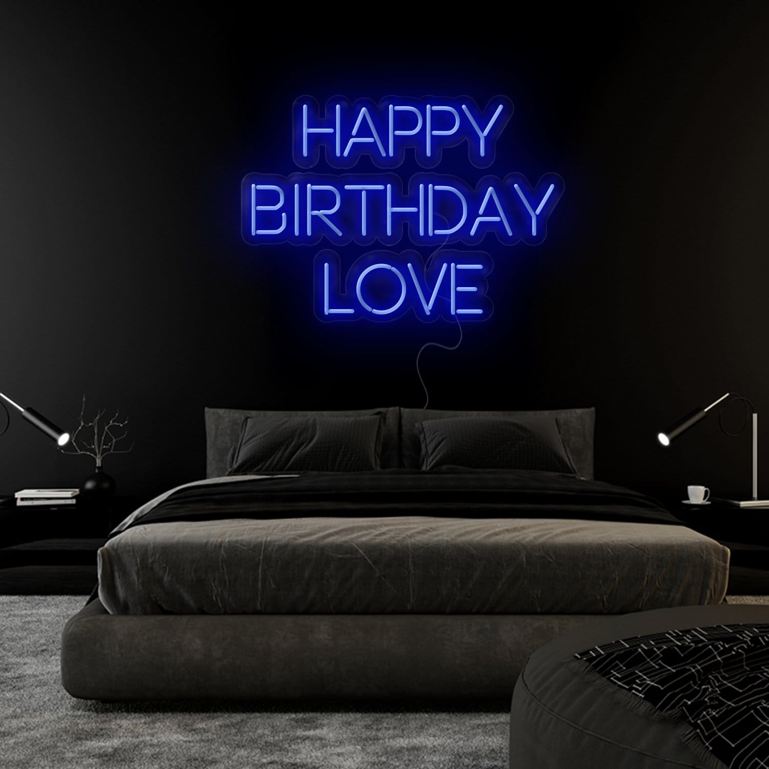 "Happy Birthday Love"  LED Neon Sign Schriftzug - NEONEVERGLOW