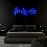 "Pizza Party Smile" LED Neonschild Sign Schriftzug - NEONEVERGLOW